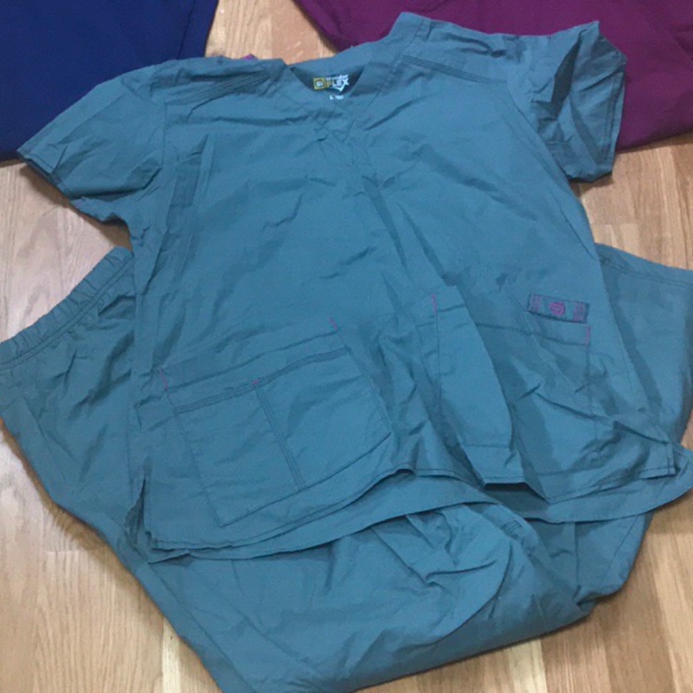 Olive green scrub set